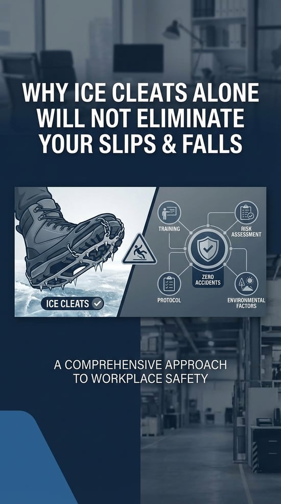 WHY ICE CLEATS ALONE WILL NOT ELIMINATE YOUR SLIPS & FALLS WHY ICE CLEATS ALONE WILL NOT ELIMINATE YOUR SLIPS & FALLS